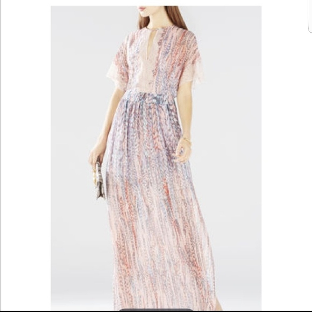 Silk chiffon BCBG maxi dress- Nwt